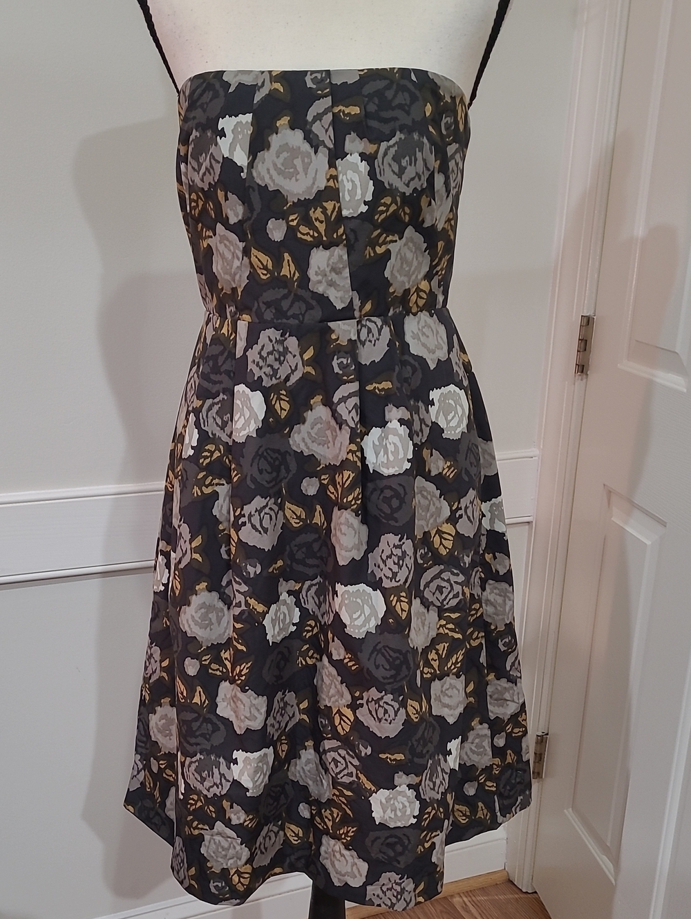 J Crew Marielle Strapless Solstice Floral Print Fit & Flare Dress - Size 8